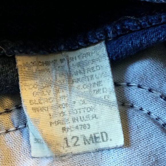 Vintage LEE Mom Jeans Size 12M High Rise Tapered Leg 80s 90s Made in USA - Picture 7 of 7